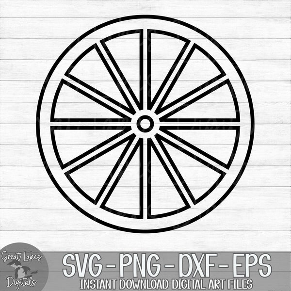 Wagon Wheel - Instant Digital Download - svg, png, dxf, and eps files included! Wooden, Country, Western, Carriage