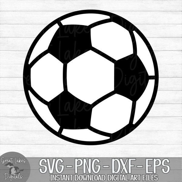 Soccer Ball - Instant Digital Download - svg, png, dxf, and eps files included!