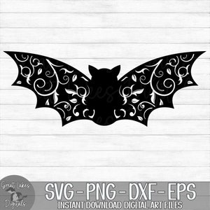 Bat - Instant Digital Download - svg, png, dxf, and eps files included! Halloween