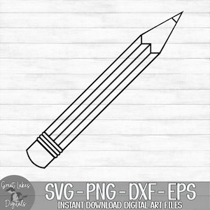 Pencil - Instant Digital Download - svg, png, dxf, and eps files included!