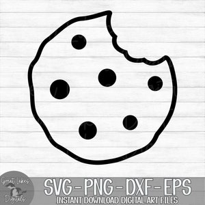 Chocolate Chip Cookie - Instant Digital Download - svg, png, dxf, and eps files included!