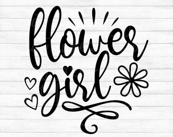 Flower Girl - Instant Digital Download - svg, png, dxf, and eps files included! Wedding, Petal Patrol, Bridal Party