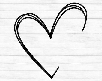 Heart - Instant Digital Download - svg, png, dxf, and eps files included! Hand Drawn, Scribble, Monogram, Name Frame