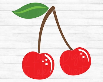 Cherries - Instant Digital Download - svg, png, dxf, and eps files included! Fruit, Cherry
