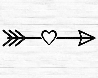Arrow Heart Clipart Love Svg Heart SVG Arrow SVG Heart PNG digital