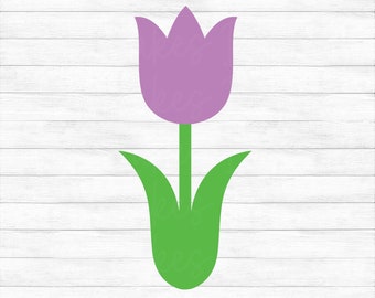 Tulip - Instant Digital Download - svg, png, dxf, and eps files included! Spring Flower, Tulip Flower