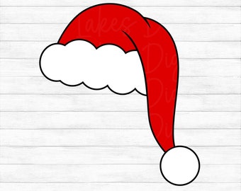 Santa Hat - Instant Digital Download - svg, png, dxf, and eps files included! Christmas, Santa Clause, Santa's Hat