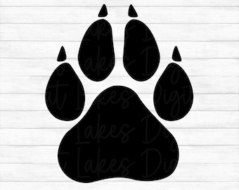 Paw Print - Instant Digital Download - svg, png, dxf, and eps files included!