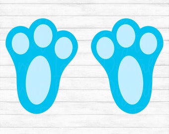 Bunny Feet - Instant Digital Download - svg, png, dxf, and eps files included! Easter Bunny, Boy, Blue Bunny Feet