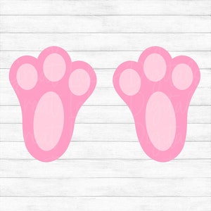 Bunny Feet - Instant Digital Download - svg, png, dxf, and eps files included! Easter Bunny, Girl, Pink Bunny Feet