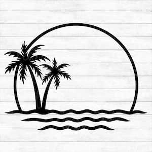 Palm Trees - Instant Digital Download - svg, png, dxf, and eps files included! Tropical, Vacation, Ocean, Beach