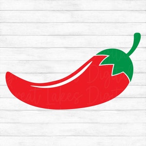 Chili Pepper - Hot Red Pepper - Instant Digital Download - svg, png, dxf, and eps files included!