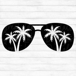 Palm Tree Sunglasses - Instant Digital Download - svg, png, dxf, and eps files included! Ocean, Tropical, Beach