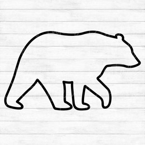 Bear Outline - Instant Digital Download - svg, png, dxf, and eps files included!