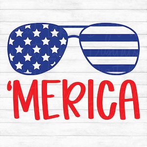 4th of July Sunglasses, &#39;Merica, America, Red White & Blue, USA - Instant Digital Download - svg, png, dxf, and eps files included!