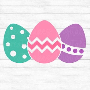 Easter Eggs - Instant Digital Download - svg, png, dxf, and eps files included!