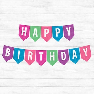 Happy Birthday Banner - Instant Digital Download - svg, png, dxf, and eps files included!
