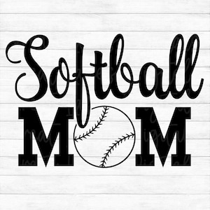 Softball Mom - Instant Digital Download - svg, png, dxf, and eps files included!