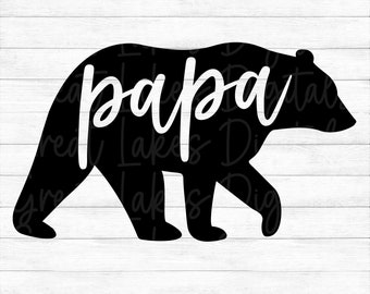 Papa Bear - Instant Digital Download - svg, png, dxf, and eps files included!