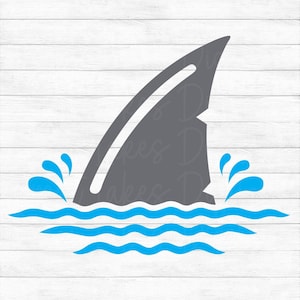 Shark Fin - Instant Digital Download - svg, png, dxf, and eps files included! - Ocean, Beach, Shark
