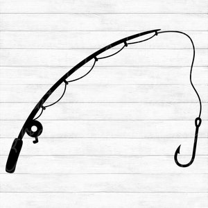 Fishing Pole - Instant Digital Download - svg, png, dxf, and eps files included! Fishing Hook, Fishing Rod