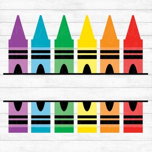 Crayons Monogram - Back to School, Art, Teacher, Student - Instant Digital Download - svg, png, dxf, and eps files included!