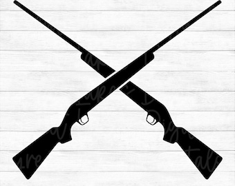 Crossed Hunting Rifles - Instant Digital Download - svg, png, dxf, and eps files included!