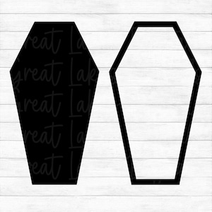 Coffins - Instant Digital Download - svg, png, dxf, and eps files included! Caskets, Halloween - Bundle of 2!