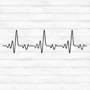 Heartbeat - Nurse, Doctor, Lifeline, EKG - Instant Digital Download - svg, png, dxf, and eps files included!