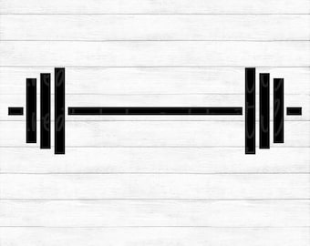 Barbell - Instant Digital Download - svg, png, dxf, and eps files included! Weights, Power Lifting, Weight Lifting