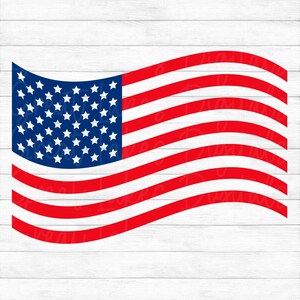 Wavy American Flag - 4th of July, Fourth of July - Instant Digital Download - svg, png, dxf, and eps files included!