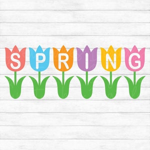 Spring Tulips - Instant Digital Download - svg, png, dxf, and eps files included! Spring Flowers, Colorful, Easter