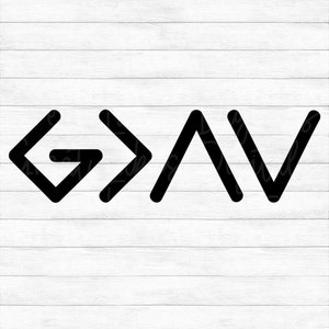 God is Greater Than the Highs and Lows - Instant Digital Download - svg, png, dxf, and eps files included!
