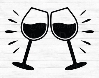 Download Wine Glasses Svg Etsy