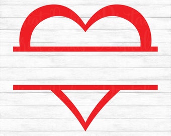 Download Split Heart Svg Etsy