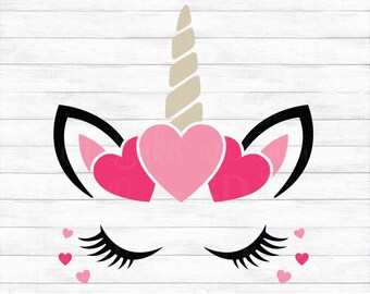 Download Unicorn Heart Svg Etsy