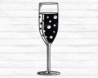 Download Champagne Glass Svg Etsy