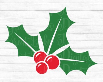 Download Christmas Holly Svg Etsy