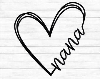 Download Nana Heart Svg Etsy