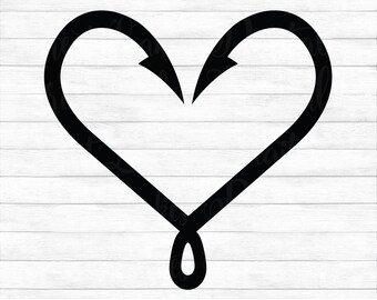 Download Fish Hook Heart Etsy