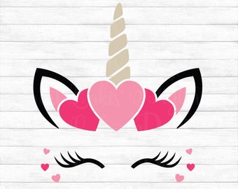 Download Unicorn Heart Svg Etsy
