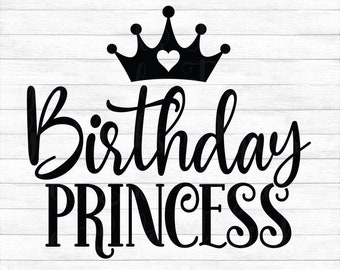 Download Birthday Princess Svg Etsy