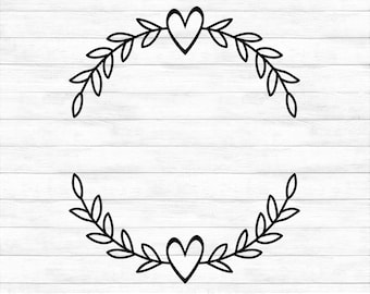 Download Heart Wreath Svg Etsy