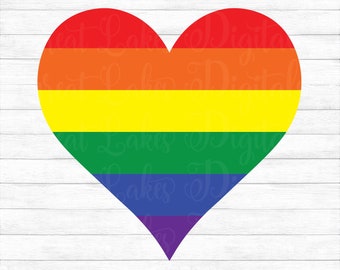 Download Rainbow Heart Svg Etsy
