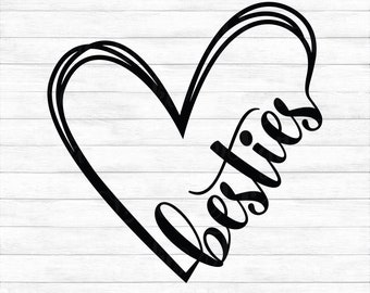 Download Besties Heart Svg Etsy