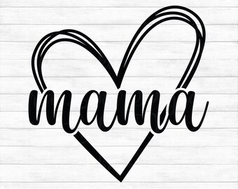 Download Mama Heart Svg Etsy