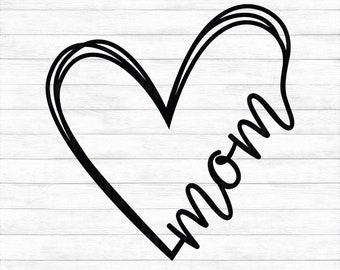 Download Mom Heart Svg Etsy