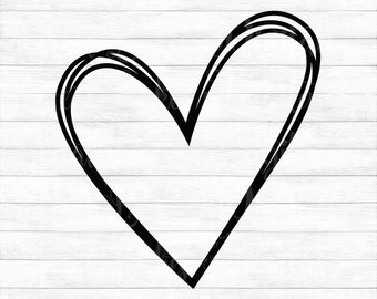 Download Scribble Heart Svg Etsy
