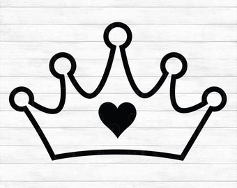 Free Crown With Heart Svg