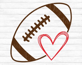 Download Heart Football Svg Etsy